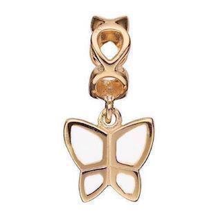 Christina Forgyldte sølv Butterfly Love White, model 623-G42-white køb det billigst hos Guldsmykket.dk her